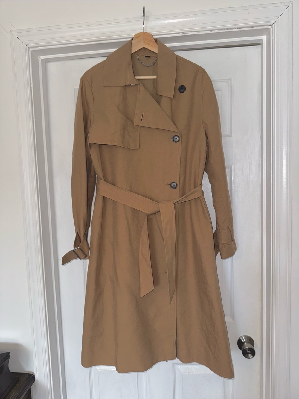All saints Trench Coat Tan L Belted